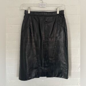 LEATHER skirt